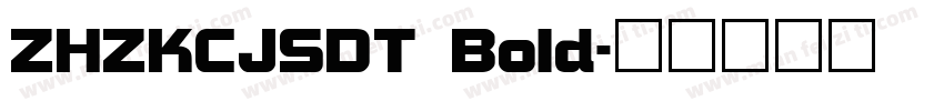 ZHZKCJSDT Bold字体转换